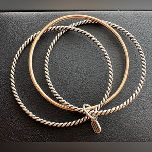 Retired James Avery Trio Twist Bangles